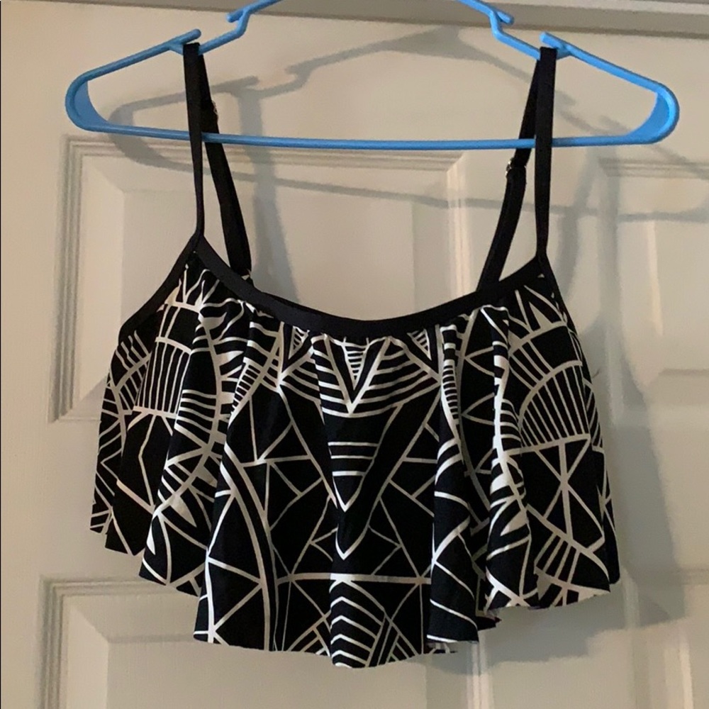 Black and White Bikini Top